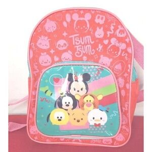 Disney Tsum Tsum‎ Mini Pink AQUA Backpack Adjustable Straps MICKEY MINNIE School